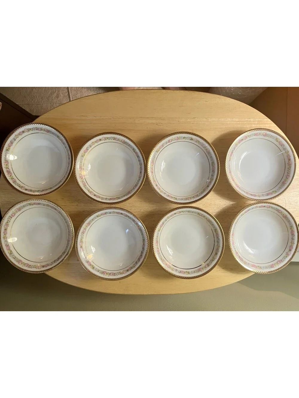 Carlsbad Porcelain 8 Dessert Bowls-Maria Theresia Pattern